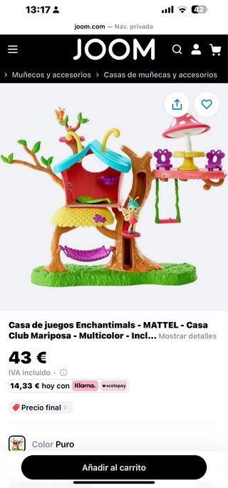 Árbol Enchantimals con accesorios