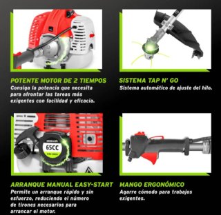 Podadora gasolina GreenCut + Accesorios
