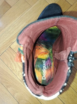 Botines Desigual Negros y Multicolor Talla 37