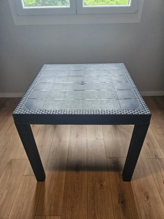 Mesa de exterior 80x80 gris antracita