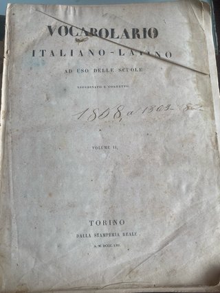 Diccionario italiano latin 1853