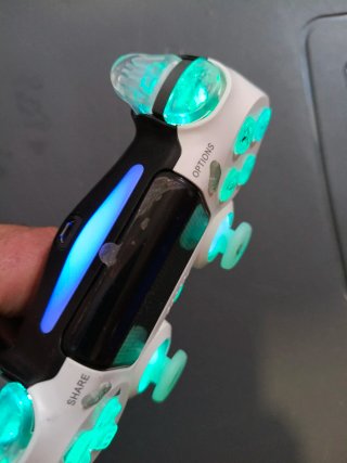 Mando PS4 Blanco con Luces LED