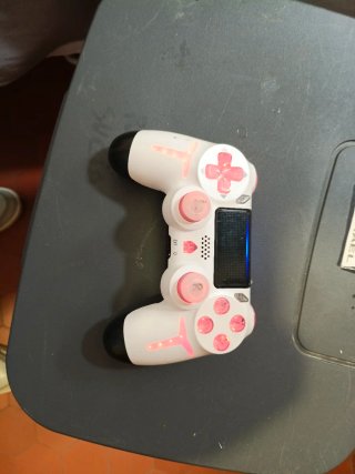 Mando PS4 Blanco con Luces LED