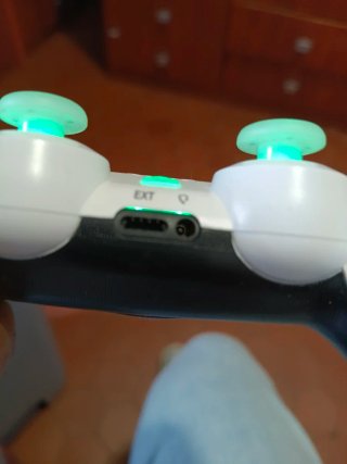 Mando PS4 Blanco con Luces LED