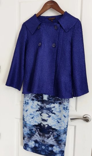 Vestido Adolfo Dominguez Estampado Azul