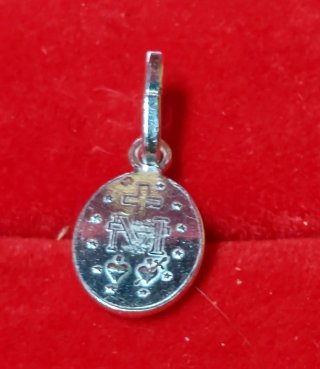 Medalla de la Virgen Milagrosa de Plata de Ley