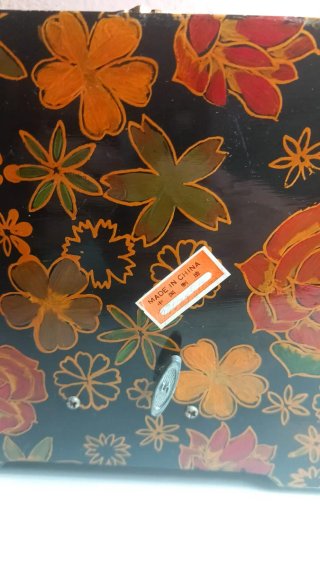 Joyero Vintage Flores Doradas