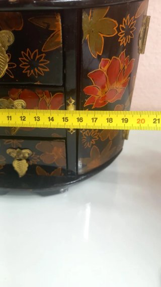 Joyero Vintage Flores Doradas