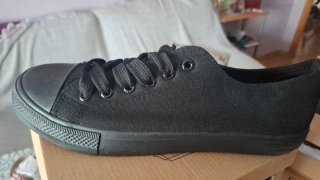 Zapatillas lona negras unisex tallas 41,42,43
