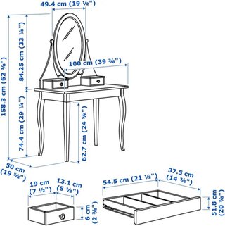 Tocador Ikea Hemnes Blanco