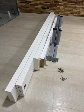 Estructura cama matrimonio madera y metal