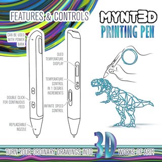 MYNT3D Bolígrafo impresión 3D profesional OLED