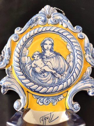 Benditera cerámica Talavera antigua