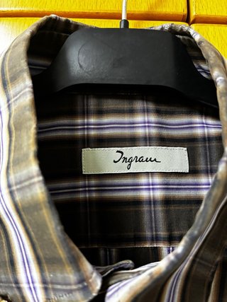 Camisa Ingram cuadros marrón y morado