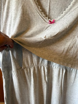 Camisón de lactancia con bata a juego