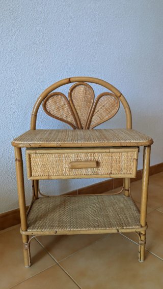Conjunto dormitorio mimbre natural