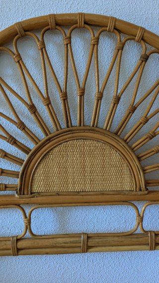 Conjunto dormitorio mimbre natural