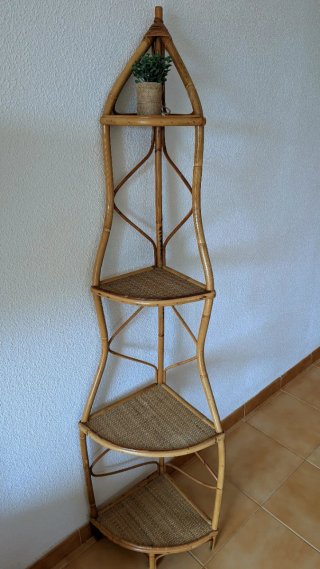 Conjunto dormitorio mimbre natural
