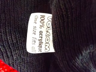 Gorro Volcom Negro y Rojo