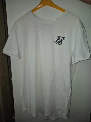 Camiseta SikSilk Blanca Logo Negro