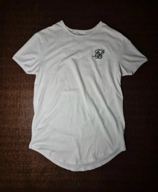 Camiseta SikSilk Blanca Logo Negro