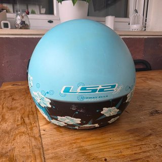 Casco Moto Azul talla S