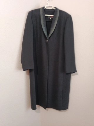 Vestido y abrigo a juego gris fiesta talla 50