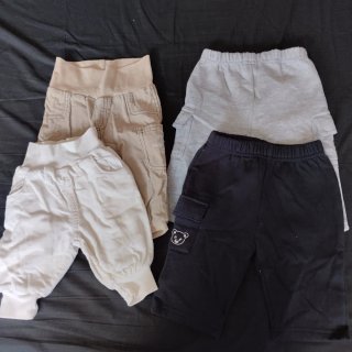 Lote 4 pantalones niño 3-6 meses