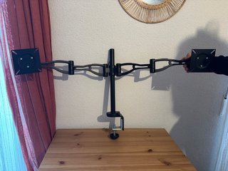 Soporte Doble Pantalla Negro