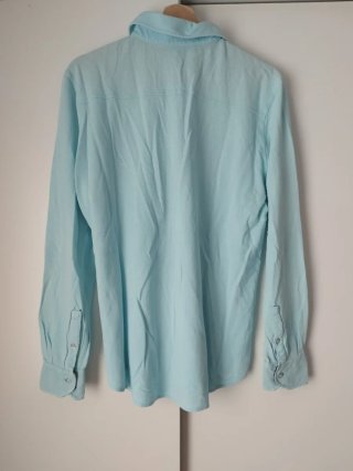 Polo manga larga azul