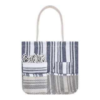 Bolsa de playa con neceser y pareo