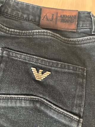 Armani Jeans AJ Black Dark Slim Size S