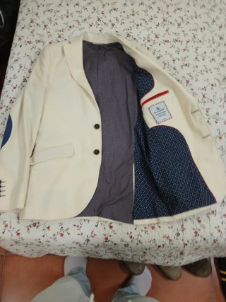 Chaqueta El Ganso Talla 46 Beige/Azul