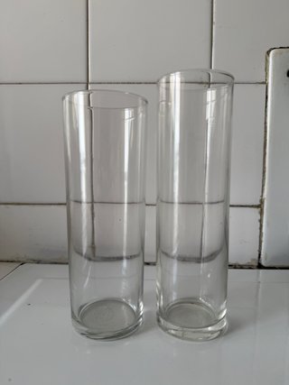 Vasos de tubo de cristal