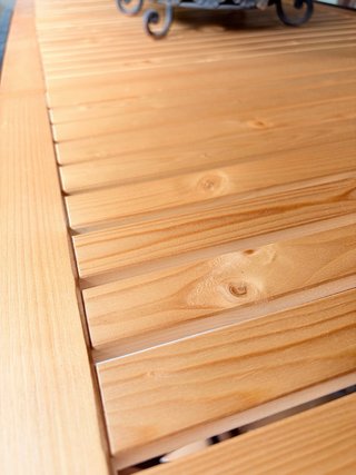 Mesa de jardín extensible madera de roble y metal