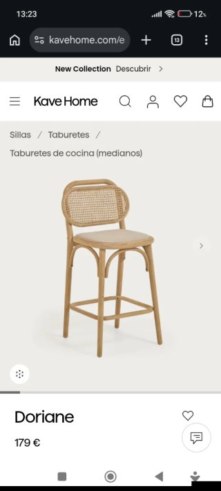 Taburete Doriane Kave Home Rattan