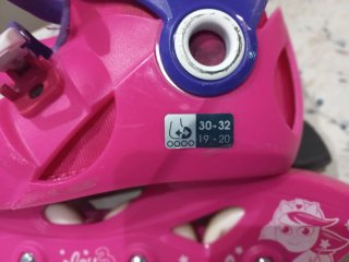 Patines en línea niña rosa y azul talla 30-32