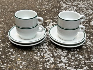 Pack 2 tazas de café con plato