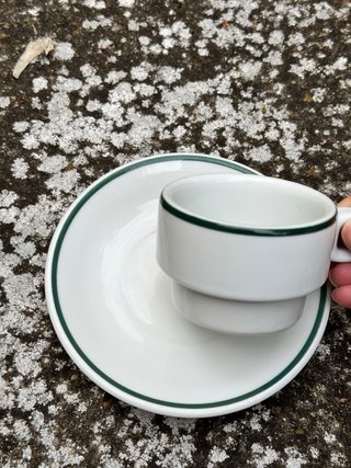 Pack 2 tazas de café con plato