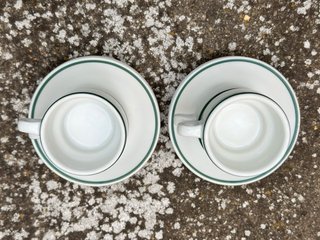 Pack 2 tazas de café con plato