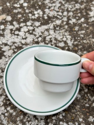 Pack 2 tazas de café con plato