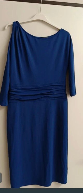 Vestito donna blu con spalle scoperte