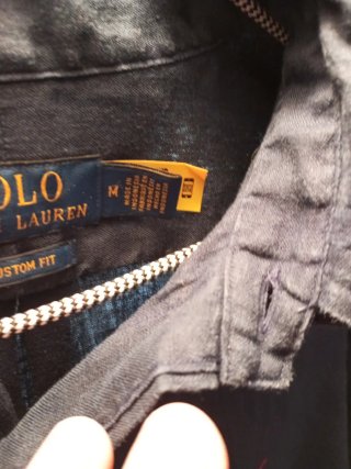 Camisa Lino Ralph Lauren Azul