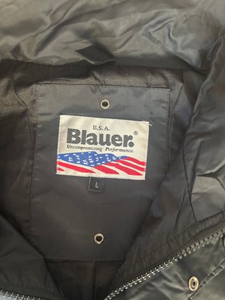 Blauer Black Bomber Jacket Lightweight Size L