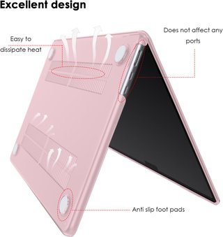 Funda rígida rosa transparente para MacBook Air