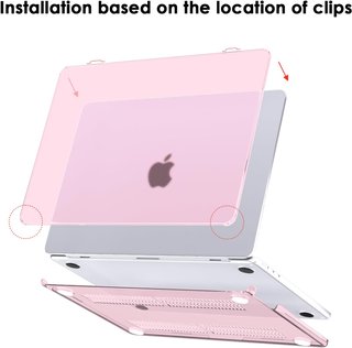 Funda rígida rosa transparente para MacBook Air