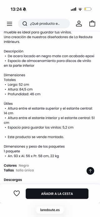 Mueble de acero lacado para vinilos y tocadiscos