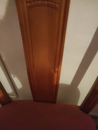 Conjunto 6 sillas comedor madera y tela