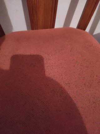 Conjunto 6 sillas comedor madera y tela