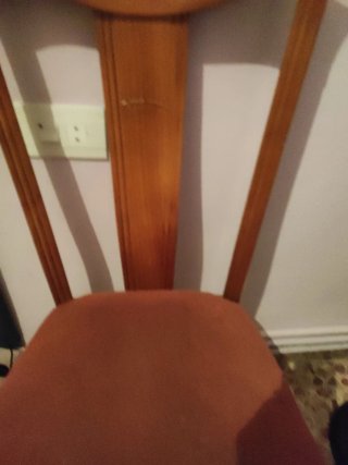 Conjunto 6 sillas comedor madera y tela